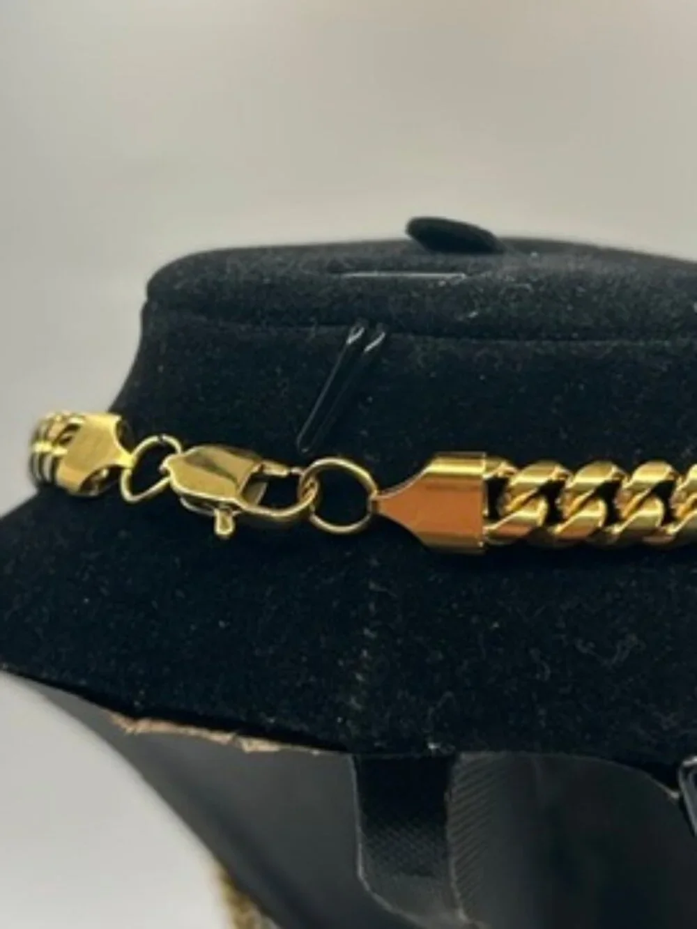 Real Gold Cuban Chain 8mm 24 Inch Stainless Steel Plated Solid Waterproof Mens